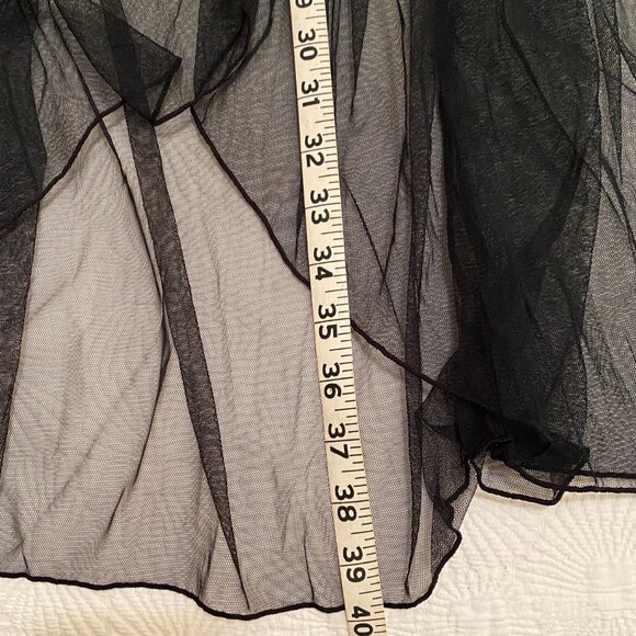 Black Sheer stretchy teddy NEW and sheer Skirt - Picture 7 of 10